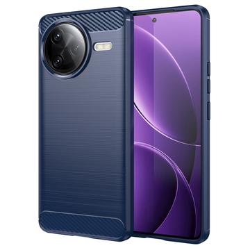 Xiaomi Redmi K80 Pro/Poco F7 Ultra Gebürstete TPU Hülle - Karbonfaser - Blau