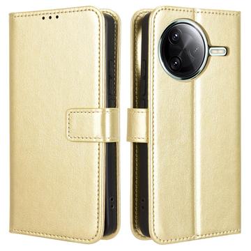 Xiaomi Redmi K80/K80 Pro/Poco F7 Ultra Wallet Schutzhülle mit Magnetverschluss - Gold