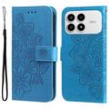 Xiaomi Redmi K90/Poco F8 Pro Mandala Serie Wallet Hülle - Blau