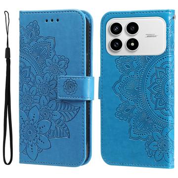 Xiaomi Redmi K90/Poco F8 Pro Mandala Serie Wallet Hülle - Blau