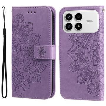 Xiaomi Redmi K90/Poco F8 Pro Mandala Serie Wallet Hülle - Purpur