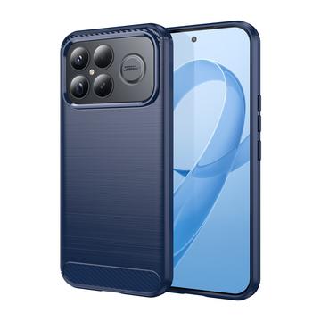 Xiaomi Redmi K90 Pro Max/Poco F8 Ultra Gebürstete TPU Hülle - Karbonfaser - blau