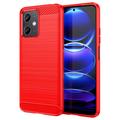 Xiaomi Redmi Note 12/Poco X5 Gebürstete TPU Hülle - Karbonfaser