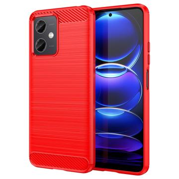 Xiaomi Redmi Note 12/Poco X5 Gebürstete TPU Hülle - Karbonfaser