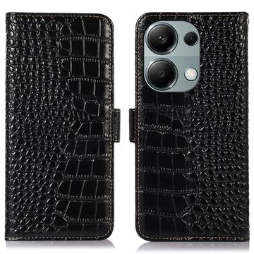 GOKEN Leder Folio H��lle F��r Xiaomi Redmi 13 4G / Poco M6 4G – Mit Kartenf��chern, RFID-Schutz & St��nderfunktion