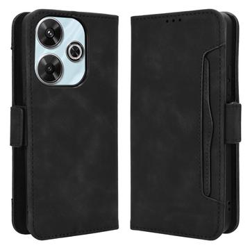 Xiaomi Redmi Note 13R/Redmi 13/Poco M6 4G Wallet Hülle mit Kartenhalter - Schwarz