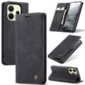 Xiaomi Redmi Note 14 4G Caseme 013 Serie Schutzhülle mit Geldbörse - Schwarz
