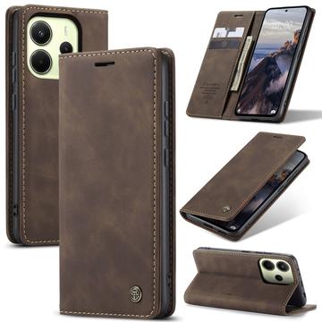Xiaomi Redmi Note 14 4G Caseme 013 Serie Schutzhülle mit Geldbörse - Kaffee