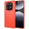 Xiaomi Redmi Note 14 Pro 4G Gebürstete TPU Hülle - Karbonfaser