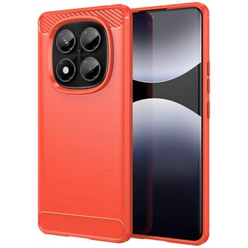 Xiaomi Redmi Note 14 Pro 4G Gebürstete TPU Hülle - Karbonfaser