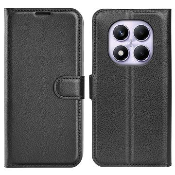 Xiaomi Redmi Note 14 Pro 4G Wallet Schutzhülle mit Magnetverschluss - Schwarz