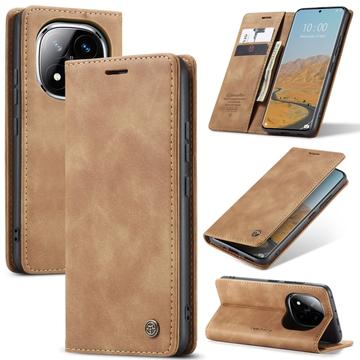 Xiaomi Redmi Note 14 Pro 5G/14 Pro+ 5G/Poco X7 Caseme 013 Serie Schutzhülle mit Geldbörse - Braun