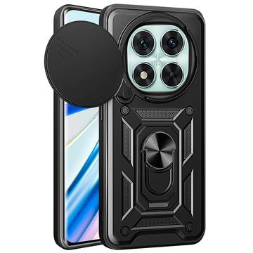 Xiaomi Redmi Note 14 Pro 5G/Poco X7 Drehring-Hybrid Hülle mit Kameraschutz - Schwarz