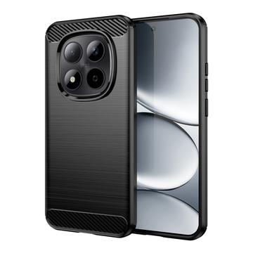 Xiaomi Redmi Note 15 Pro 5G Gebürstete TPU Hülle - Karbonfaser - Schwarz