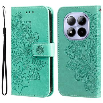 Xiaomi Redmi Note 15 Pro 5G Mandala Serie Wallet Hülle - Grün