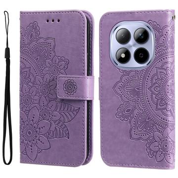 Xiaomi Redmi Note 15 Pro 5G Mandala Serie Wallet Hülle - Purpur