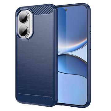 Xiaomi Redmi Turbo 4 Pro Gebürstete TPU Hülle - Karbonfaser - blau