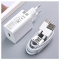 Xiaomi USB Ladegerät & USB-C Kabel MDY-11-EP - 3A, 22.5 - Weiß