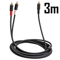 Y-Splitter-Cinch-Audiokabel mit vergoldeten Anschlüssen - 3m