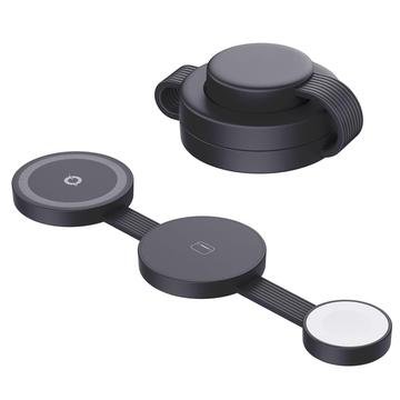 Y333 3-in-1-MagSafe-Ladegerät für iPhone, AirPods, Apple Watch - 15W - Schwarz
