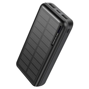 Solar Powerbank YD-818P - 2x USB-A, USB-C, 30000mAh - Schwarz