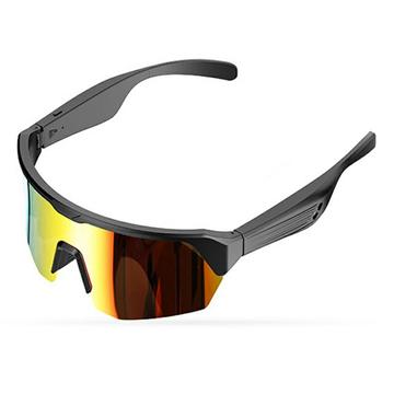 YJ006 2-in-1 Bluetooth-Smartbrille / Fahrrad-Audio-Sonnenbrille - Schwarz / Orange