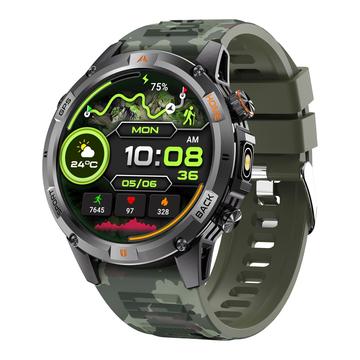 YK15 IP68 Wasserdichte Outdoor-Smartwatch mit Bluetooth-Anruf - Grüner Tarnanstrich