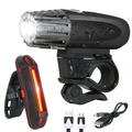 YOUOKLIGHT YK1528 Wasserdichtes Fahrradlicht Set LED Superheller Fahrradscheinwerfer + Rücklicht USB Wiederaufladbar
