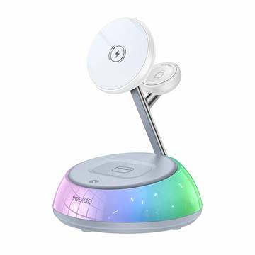 Yesido DS31 3-in-1 Magnetische drahtlose Ladestation 15W mit Nachtlicht