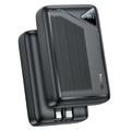 Yesido YP85 20000mAh Power Bank mit integriertem Typ-C & Lightning Kabel - 22.5W - Schwarz