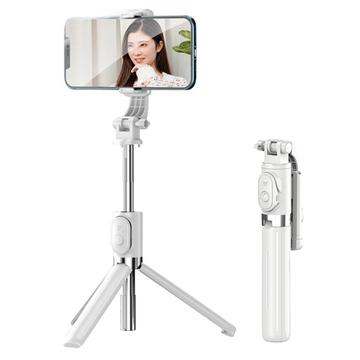 Z8 Bluetooth Selfie Stick Stativ mit abnehmbarer Fernbedienung - Weiß