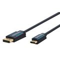 Clicktronic DisplayPort / USB-C Adapter Kabel - 1m - Schwarz