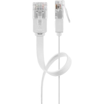 Goobay RJ45 U/UTP CAT 5e Flaches Netzwerkkabel - 0.5m - Weiß