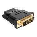 Delock Adapter DVI 24+1 Pin Stecker > HDMI Buchse - Schwarz