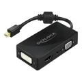 DeLOCK Video Schnittstellenkonverter DisplayPort / HDMI / DVI / VGA - 15cm - Schwarz