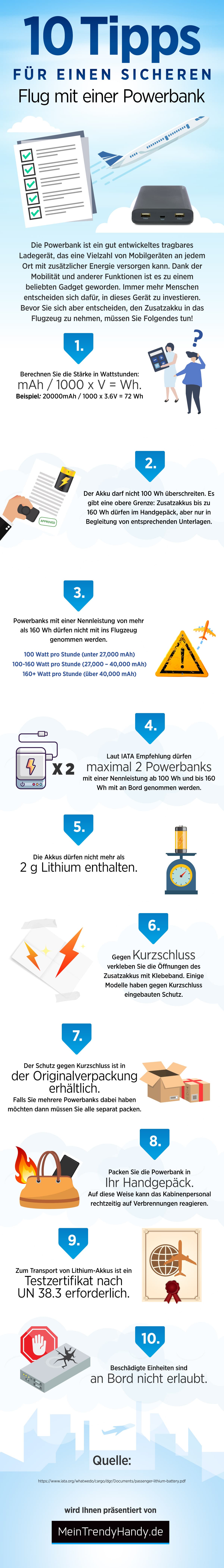 Darf man eine Powerbank mit ins Flugzeug nehmen?