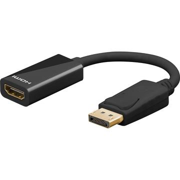 Goobay DisplayPort / HDMI Adapter Kabel- Vergoldet - Schwarz