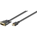 Goobay DVI-D / HDMI Kabel - 3m - Vergoldet - Schwarz