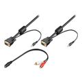 Goobay VGA mit Audioleitung + Cinch-Adapter - 5m - Schwarz