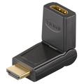 Goobay HDMI 2.0 180-degree Adapter - Vergoldet - Schwarz