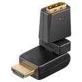 Goobay HDMI 2.0 360-degree Drehbarem Adapter - Vergoldet - Schwarz