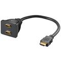 Goobay HDMI 1.4 / Dual Weiblich HDMI Adapter Kabel - Schwarz