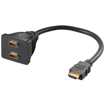 Goobay HDMI 1.4 / Dual Weiblich HDMI Adapter Kabel - Schwarz