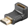 Goobay HDMI 2.0 270-degree Adapter - Vergoldet - Schwarz