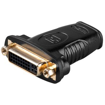 Goobay DVI / HDMI Adapter - Vergoldet - Schwarz