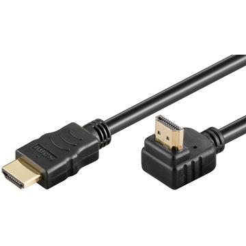 Goobay 90-Grad Abgewinkelt HDMI 2.0 Kabel mit Internet - 3m