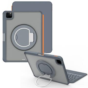 iPad 2022/2025/Air 11 2024/2025 TU3607 Magnetische Tastatur mit Hintergrundbeleuchtung und 360° drehbarem Ständer - Grau