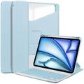iPad Air 13 2024/2025 360° drehbares Smart Hülle mit Bluetooth Tastatur
