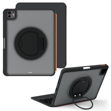 iPad Pro 11 2024/2025 TU3607P Magnetische Tastatur mit Hintergrundbeleuchtung und 360° drehbarem Ständer - Schwarz