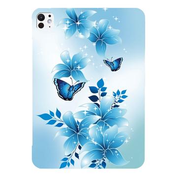 iPad Pro 13 (2024) Stylish Ultra-Slim TPU Hülle - Blau Schmetterling